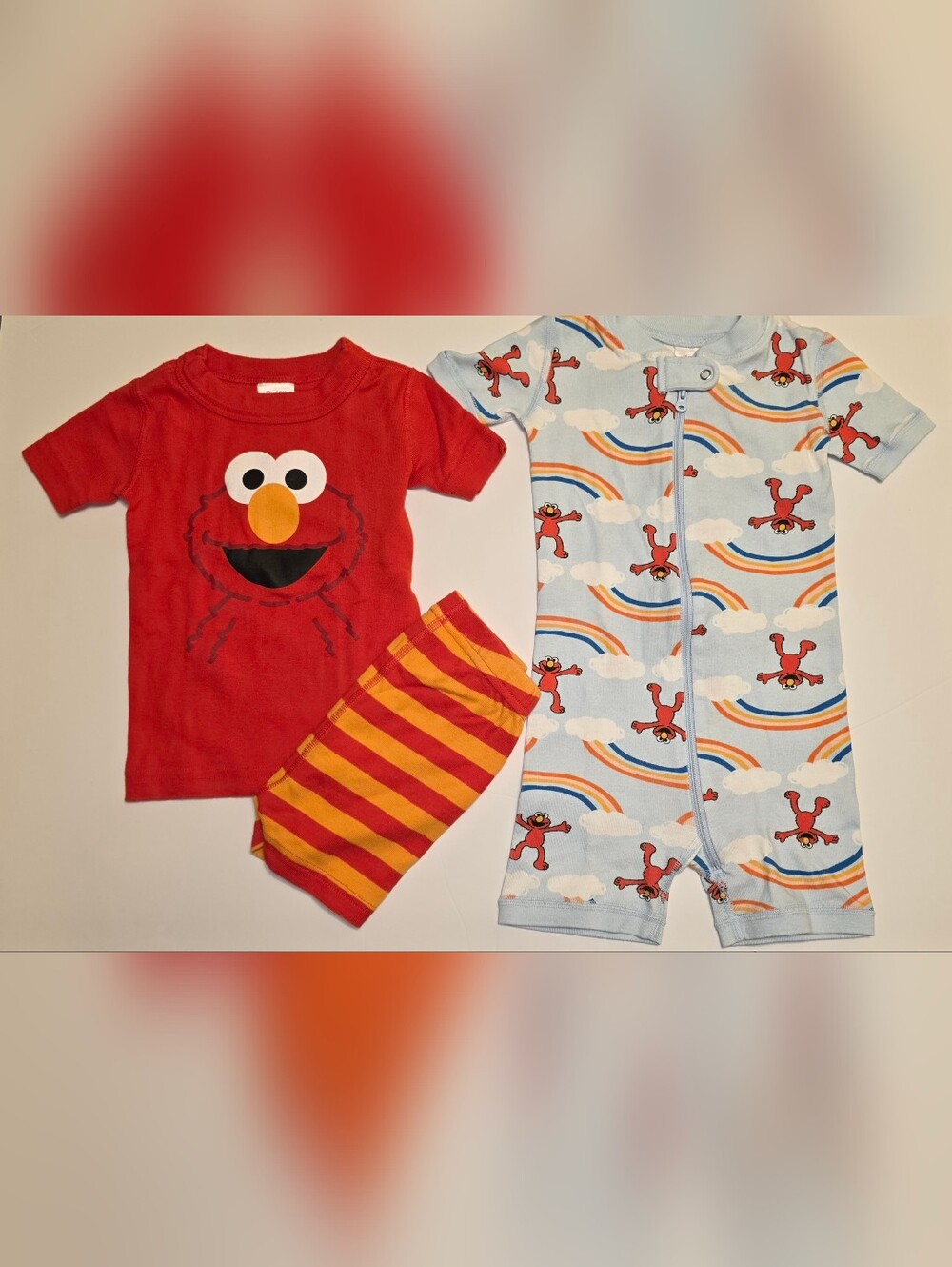 Hanna Andersson Elmo Pajama Set - Red, Yellow, Light Blue SIZE 2T
